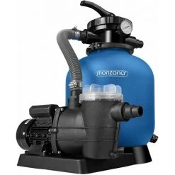 MONZANA Pompe Filtre à Sable Max. 11.000 L/h Avec Pré-filtre XXL Piscine Nettoyage Eau