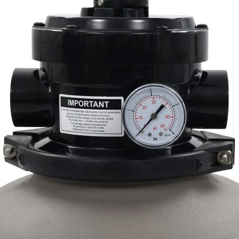 YOUTHUP Filtre à Sable Pour Piscine Avec Vanne 4 Positions Gris 350 Mm - Marron 6 YOUTHUP Filtre à Sable Pour Piscine Avec Vanne 4 Positions Gris 350 Mm - Marron – Image 4