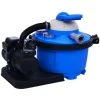 YOUTHUP Pompe De Filtration à Sable Avec Minuterie 450 W 25 L Filtration De Piscine - Bleu Et Noir