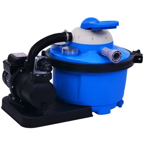 YOUTHUP Pompe De Filtration à Sable Avec Minuterie 450 W 25 L Filtration De Piscine - Bleu Et Noir 3 YOUTHUP Pompe De Filtration à Sable Avec Minuterie 450 W 25 L Filtration De Piscine - Bleu Et Noir
