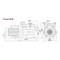 14 M3/h Pompe Piscine Auto-amorçante MJB - Interplast -Pompe et filtre de piscine Soldes 23573151 3