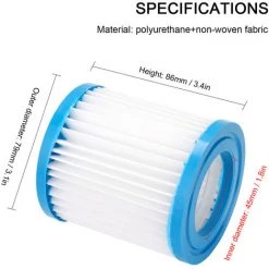 ASUPERMALL 300 Gallons Filtre Pompe Filtre Element Filtre Pompe Accessoires Filtre Circulating Pompe Filtre Cartouche Hs-630 Accessoires -Pompe et filtre de piscine Soldes 23641347 5