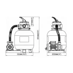 ASUPERMALL Pompe A Filtre A Sable 600 W 17000 L/h 11 ASUPERMALL Pompe A Filtre A Sable 600 W 17000 L/h -Pompe et filtre de piscine Soldes 25416286 5