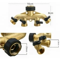 Triomphe Inverseur De Vanne à Bille 4 Voies En Cuivre, Inverseur De Robinet, Arrosage De Jardin, Irrigation Agricole, Accessoires De Lavage De Voiture Domestique -Pompe et filtre de piscine Soldes 31775121 5