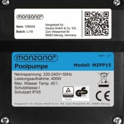 MONZANA Pompe Filtre à Sable 9.960 L/h Système Filtration Piscine Boules Filtrantes 700g -Pompe et filtre de piscine Soldes 32166624 5