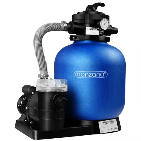 MONZANA Pompe Filtre à Sable 9.960 L/h Verre Filtrant 25 Kg Système De Filtration Piscine 4 MONZANA Pompe Filtre à Sable 9.960 L/h Verre Filtrant 25 Kg Système De Filtration Piscine – Image 2