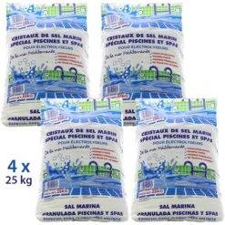 Traitement Au Sel - Sel Pour électrolyse Piscine - 4x25kg De Centrocom