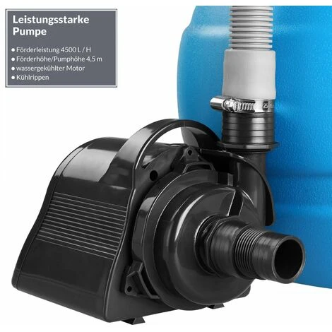 MONZANA Pompe Filtre à Sable 4.500 L/h Système Filtration Piscine Boules Filtrantes 320g 5 MONZANA Pompe Filtre à Sable 4.500 L/h Système Filtration Piscine Boules Filtrantes 320g – Image 4