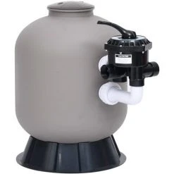 VidaXL Filtre à Sable Pour Piscine Avec Vanne à 6 Voies Gris