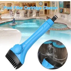 HAPPYSHOPPING Nettoyeur De Cartouche De Filtre De Piscine Nettoyeur De Filtre De Piscine Brosse De Nettoyage A Main Accessoires De Nettoyage De Spas Exterieurs,modele:Bleu -Pompe et filtre de piscine Soldes 35834355 3