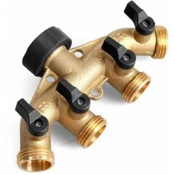 SUNFLOWER Inverseur De Vanne à Bille 4 Voies En Cuivre, Inverseur De Robinet, Arrosage De Jardin, Irrigation Agricole, Accessoires De Lavage De Voiture( Domestique -Pompe et filtre de piscine Soldes 36226317 2