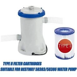BRIDAY Cartouches Filtrantes De Rechange Pour Bestway 58094 Type II, Bestway 58383-Epurateur De Filtre Cartouche Type II, Filtre à Cartouche Pour Bestway Type II Pompe De Piscine (4 Pièces) -Pompe et filtre de piscine Soldes 36813753 3