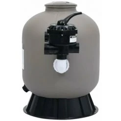 HAPPYSHOPPING Filtre A Sable Pour Piscine Avec Vanne A 6 Voies Gris -Pompe et filtre de piscine Soldes 40435841 3