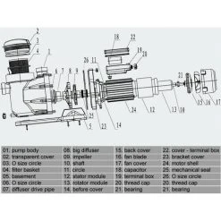 HELLOSHOP26 Pompe De Piscine - Filtre 28800 L/h 1300 W Circulation -Pompe et filtre de piscine Soldes 4150419 2