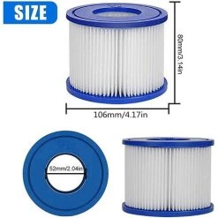 SUNFLOWER Cartouches ​filtrantes De Rechange Pour Bestway VI, Pour Lay-Z-Spa Miami, Pour Coleman SaluSpa Filters 90352E Filtre De Piscine (Lot De 2) -Pompe et filtre de piscine Soldes 41543287 2