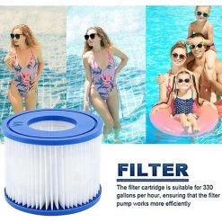 SUNFLOWER Cartouches ​filtrantes De Rechange Pour Bestway VI, Pour Lay-Z-Spa Miami, Pour Coleman SaluSpa Filters 90352E Filtre De Piscine (Lot De 2) -Pompe et filtre de piscine Soldes 41543287 3