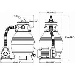 HAPPYSHOPPING Pompe A Filtre A Sable 400 W 11000 L/h 11 HAPPYSHOPPING Pompe A Filtre A Sable 400 W 11000 L/h -Pompe et filtre de piscine Soldes 41862375 5