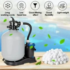 Gizcam Billes Filtrantes Pour Filtres à Sable De Piscine 1400g Remplacent Les Billes Filtrantes à Sable Filtrant De 25 Kg -Pompe et filtre de piscine Soldes 42694254 3