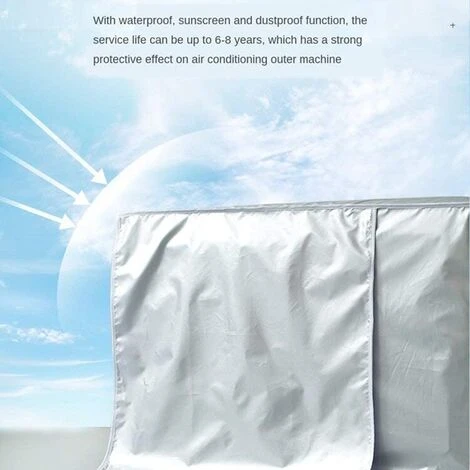 Housse Pour Pompe De Piscine, Climatiseur Exterieur Plus épaisse Couverture Imperméable De Climatiseur De Couverture Pour Unités Extérieures 75*26*57cm Fontainebleau 4 Housse Pour Pompe De Piscine, Climatiseur Exterieur Plus épaisse Couverture Imperméable De Climatiseur De Couverture Pour Unités Extérieures 75*26*57cm Fontainebleau – Image 2