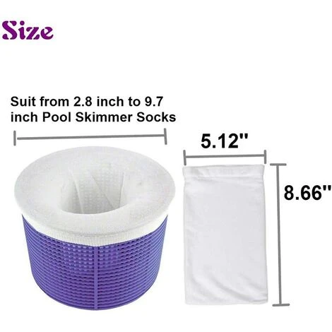 READCLY Chaussettes De Skimmer, Poche Filtrante Piscine De Réutilisable, Pour Panier De Skimmer, Aspirateur, Filtre De Pompe, Piscine, Spa 6 READCLY Chaussettes De Skimmer, Poche Filtrante Piscine De Réutilisable, Pour Panier De Skimmer, Aspirateur, Filtre De Pompe, Piscine, Spa – Image 4
