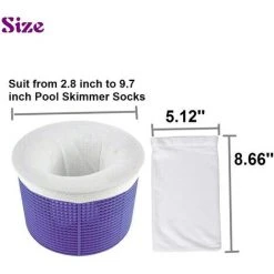 READCLY Chaussettes De Skimmer, Poche Filtrante Piscine De Réutilisable, Pour Panier De Skimmer, Aspirateur, Filtre De Pompe, Piscine, Spa 11 READCLY Chaussettes De Skimmer, Poche Filtrante Piscine De Réutilisable, Pour Panier De Skimmer, Aspirateur, Filtre De Pompe, Piscine, Spa -Pompe et filtre de piscine Soldes 48335187 5
