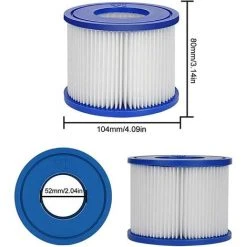 READCLY Lot De 2 Cartouche De Rechange Pour Filtre Bestway Cartouche Filtrante VI Pour Lay-Z-Spa Miami, Vegas, Monaco -Pompe et filtre de piscine Soldes 48335211 3