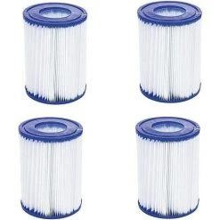 HIASDFLS Filtre De Piscine Type 2, Convient Pour Bestway 58383 - Cartouche De Filtre De Piscine, Facile À Mettre En Place (4 Pièces)