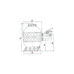 HAYWARD Filtre Pro Side Série Hi 6 M³/h Ø 400 -Pompe et filtre de piscine Soldes 50329680 2