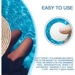 SUPERSELLER Cartouche De Filtre De Piscine 8 Pièces Boules Filtrantes En éponge Blanche Boule De Filtre De Nettoyage De Piscine Réutilisable écologique, 8 Pièces - 8 Pièces -Pompe et filtre de piscine Soldes 50909761 4