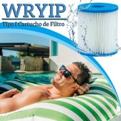 VERSAILLESFR Cartouche Filtre Piscine Type I Pour Bestway Pompe De Piscine, Filtre Cartouche Type I, Cartouches Type I Pour Bestway 4 Pièces -Versailles -Pompe et filtre de piscine Soldes 51766373 3