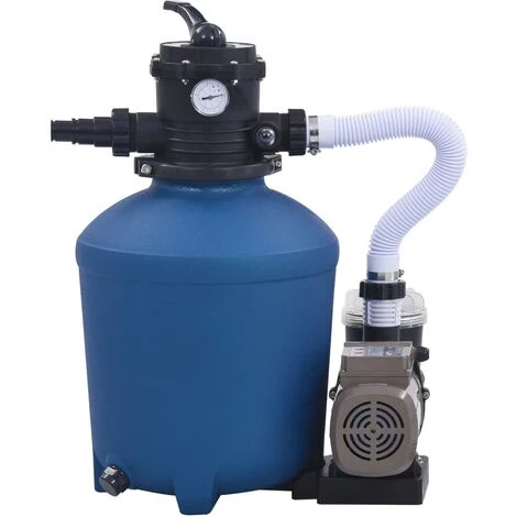 YOUTHUP Pompe Filtrante à Sable Avec Minuterie 530 W 10980 L/h - Bleu 5 YOUTHUP Pompe Filtrante à Sable Avec Minuterie 530 W 10980 L/h - Bleu – Image 3