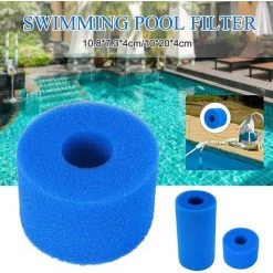 ABCRITAL Éponge De Filtre De Piscine, éponge De Cartouche Filtrante Pour Filtre Réutilisable Et Lavable, Filtre De Piscine Pour Accessoires De Nettoyage De Piscine Nettoyage De Spa, 4PC, Accessoire De La Piscine -Pompe et filtre de piscine Soldes 52740257 2