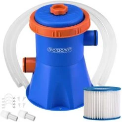 MONZANA Pompe De Filtration Pour Piscine 1140, 2280, 3400, 3800 L/h 15-90W Accessoires 15Watt 195x160x160 Mm (de)