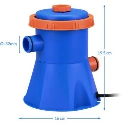MONZANA Pompe De Filtration Pour Piscine 1140, 2280, 3400, 3800 L/h 15-90W Accessoires 15Watt 195x160x160 Mm (de) -Pompe et filtre de piscine Soldes 52778325 4