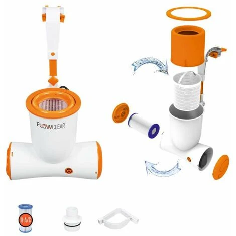 BESTWAY Skimmer Pompe Filtration 2,5m3-h Piscine 4 BESTWAY Skimmer Pompe Filtration 2,5m3-h Piscine – Image 2