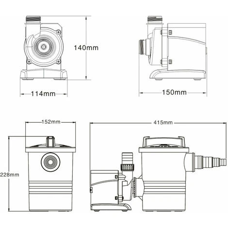 HELLOSHOP26 Pompe Piscine 3500 Litres Par Heure 30 Watts Pompe Filtration Circulation 6 HELLOSHOP26 Pompe Piscine 3500 Litres Par Heure 30 Watts Pompe Filtration Circulation – Image 4