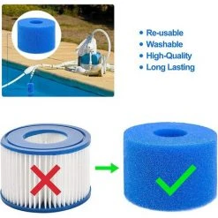BARES Éponge Filtrante Type S1 Filtres De Piscine En Mousse, Cartouche Filtrante RéUtilisable Pour Intex Type S1, Mousse Pour Piscine, Aquarium, Spa(6 Pièces) 11 BARES Éponge Filtrante Type S1 Filtres De Piscine En Mousse, Cartouche Filtrante RéUtilisable Pour Intex Type S1, Mousse Pour Piscine, Aquarium, Spa(6 Pièces) -Pompe et filtre de piscine Soldes 53560701 5