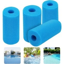 TINOR Lot De 4 Éponge Filtrante Type A, Mousse Pour Filtre Piscine Reutilisable, Filtre Éponge Cartouche Filtre En Mousse, Éponge Filtrante Pour Piscine Spa Type A