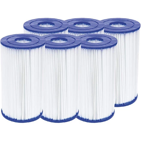 Lot De 6 Cartouches De Filtration Type III/A - Bestway - Blanc 3 Lot De 6 Cartouches De Filtration Type III/A - Bestway - Blanc