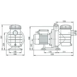 Pompe De Filtration Auto-amorçante Avec Préfiltre / Piscine /SWIM 075 IBO -Pompe et filtre de piscine Soldes 54275449 2