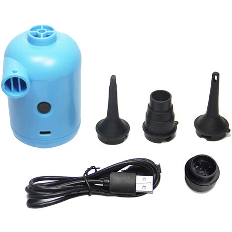MERKMAK Mini Pompe A Air Electrique Pour Pataugeoire, Pompe A Air Rapide Portable Usb Pour Anneau De Natation Pour Enfant, Gonfleur Et Deflateur A 3 Buses 3 MERKMAK Mini Pompe A Air Electrique Pour Pataugeoire, Pompe A Air Rapide Portable Usb Pour Anneau De Natation Pour Enfant, Gonfleur Et Deflateur A 3 Buses
