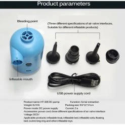 MERKMAK Mini Pompe A Air Electrique Pour Pataugeoire, Pompe A Air Rapide Portable Usb Pour Anneau De Natation Pour Enfant, Gonfleur Et Deflateur A 3 Buses 9 MERKMAK Mini Pompe A Air Electrique Pour Pataugeoire, Pompe A Air Rapide Portable Usb Pour Anneau De Natation Pour Enfant, Gonfleur Et Deflateur A 3 Buses -Pompe et filtre de piscine Soldes 54395986 3