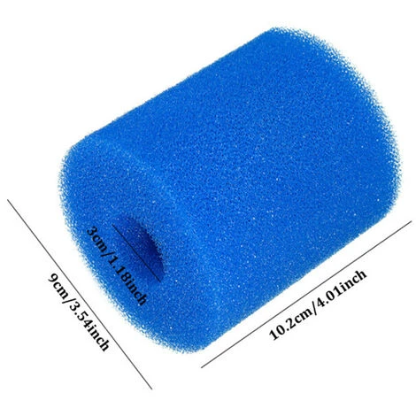 SUPERSELLER Filtre De Piscine, Filtre De Piscine Pour Intex Type S1 Réutilisable/lavable Piscine Filtre Mousse Cartouche éponge Nettoyeur De Piscine, Bleu 93*30*102 MM - Bleu - Bleu 4 SUPERSELLER Filtre De Piscine, Filtre De Piscine Pour Intex Type S1 Réutilisable/lavable Piscine Filtre Mousse Cartouche éponge Nettoyeur De Piscine, Bleu 93*30*102 MM - Bleu - Bleu – Image 2