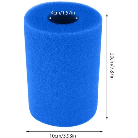 SUPERMARKET Filtre Éponge, Éponge De Cartouche Filtrante, éponge De Filtre De Piscine, Cartouche De Remplacement Lavable Réutilisable, Filtre D'éponge De Filtre De Bain à Remous,Superma,bleu,(1 Pièces 20x10cm) 4 SUPERMARKET Filtre Éponge, Éponge De Cartouche Filtrante, éponge De Filtre De Piscine, Cartouche De Remplacement Lavable Réutilisable, Filtre D'éponge De Filtre De Bain à Remous,Superma,bleu,(1 Pièces 20x10cm) – Image 2