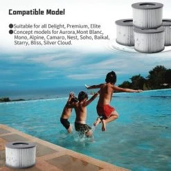 SUPERMARKET Filtre Spa Pour Mspa, Filtres Pour MSpa Piscines Gonflables, Cartouches Filtrantes Pour Spa Gonflable Mspa - Modèle à Partir De 2020 (2pcs)Superma,gris -Pompe et filtre de piscine Soldes 55281300 5