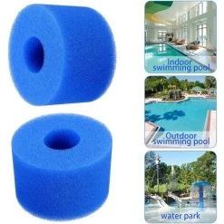 BARES Lot De 6 Cartouches De Filtre De Piscine Réutilisables Et Lavables En Mousse Pour Jacuzzi Type S1 (bleu) 9 BARES Lot De 6 Cartouches De Filtre De Piscine Réutilisables Et Lavables En Mousse Pour Jacuzzi Type S1 (bleu) -Pompe et filtre de piscine Soldes 55635549 3