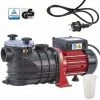 AREBOS Pompe De Filtration Pour Piscine 11.000l/h | Filtre à Sable | 600W | Fonctionnement Silencieux | Sans Entretien - Noir / Rouge -Pompe et filtre de piscine Soldes 56096355 1