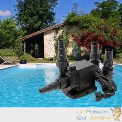 LE POISSON QUI JARDINE.FR Pompe Piscine De 10000 L/h ( 10 M3 ) - 80 W. Qualité Et Robustesse