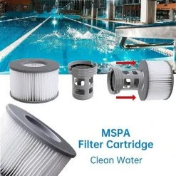 LONGZIMING Filtres De Rechange Pour Mspa Cartouche Filtrante,pour Sous-Marins Et Spa Chauds,Convient Pour Tous Les Actuels,pour Piscines Gonflables - Modèle à Partir De 2020 (4pièces) -Pompe et filtre de piscine Soldes 56762276 4