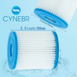 LONGZIMING Cartouche Filtre Piscine Type I Pour Bestway Pompe De Piscine, Filtre Cartouche Type I, 58093 Filtres Pour Filtre Gonflable De Piscine-Installation Facile-pour Le Nettoyage Des Tuyaux -Pompe et filtre de piscine Soldes 56762732 5